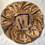 Load image into Gallery viewer, Brown and Gold | Reversible Bonnet
