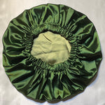 Load image into Gallery viewer, Olive and Pine Green | Reversible Bonnet
