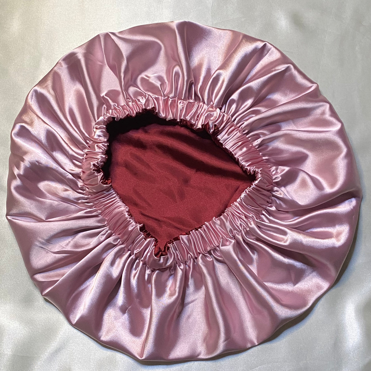Rose Pink and Burgundy Red | Reversible Bonnet – The Satin Diaries